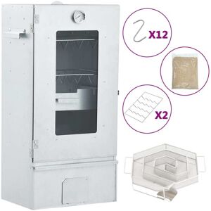 vidaXL Horno ahumador de BBQ con generador humo frío acero galvanizado