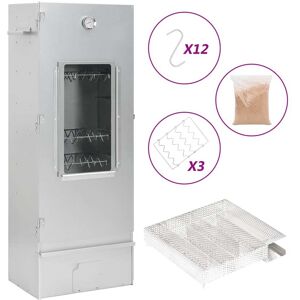 vidaXL Horno ahumador de BBQ con generador humo frío acero galvanizado