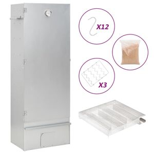 vidaXL Horno ahumador de BBQ con generador humo frío acero galvanizado