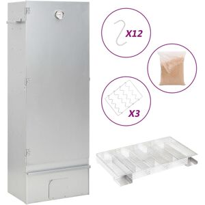 vidaXL Horno ahumador de BBQ con generador humo frío acero galvanizado