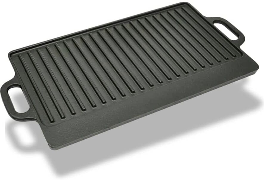 vidaXL Parrilla grill reversible hierro fundido 50x23 cm