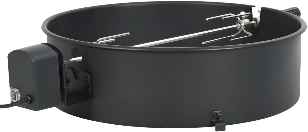 vidaXL Kit de anillo asador de barbacoa negro 57 cm