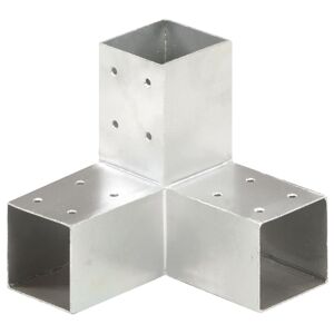 vidaXL Conectores de postes en forma de Y metal galvanizado 71x71 mm