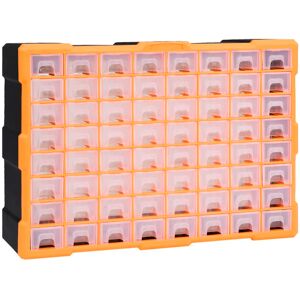 vidaXL Organizador multicajones con 64 cajones 52x16x37,5 cm