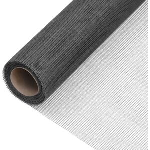 vidaXL Malla mosquitera de fibra de vidrio negra 60x500 cm