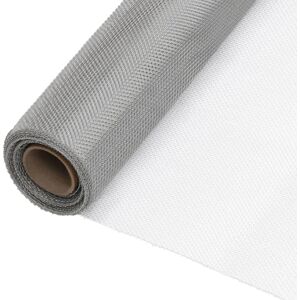 vidaXL Malla mosquitera de acero inoxidable plateada 80x2000 cm