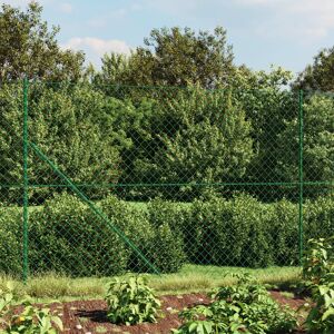 vidaXL Cerca de alambre con brida verde 1,8x25 m