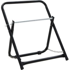 vidaXL Carrito de rollo de manguera acero negro 48 cm 45 kg