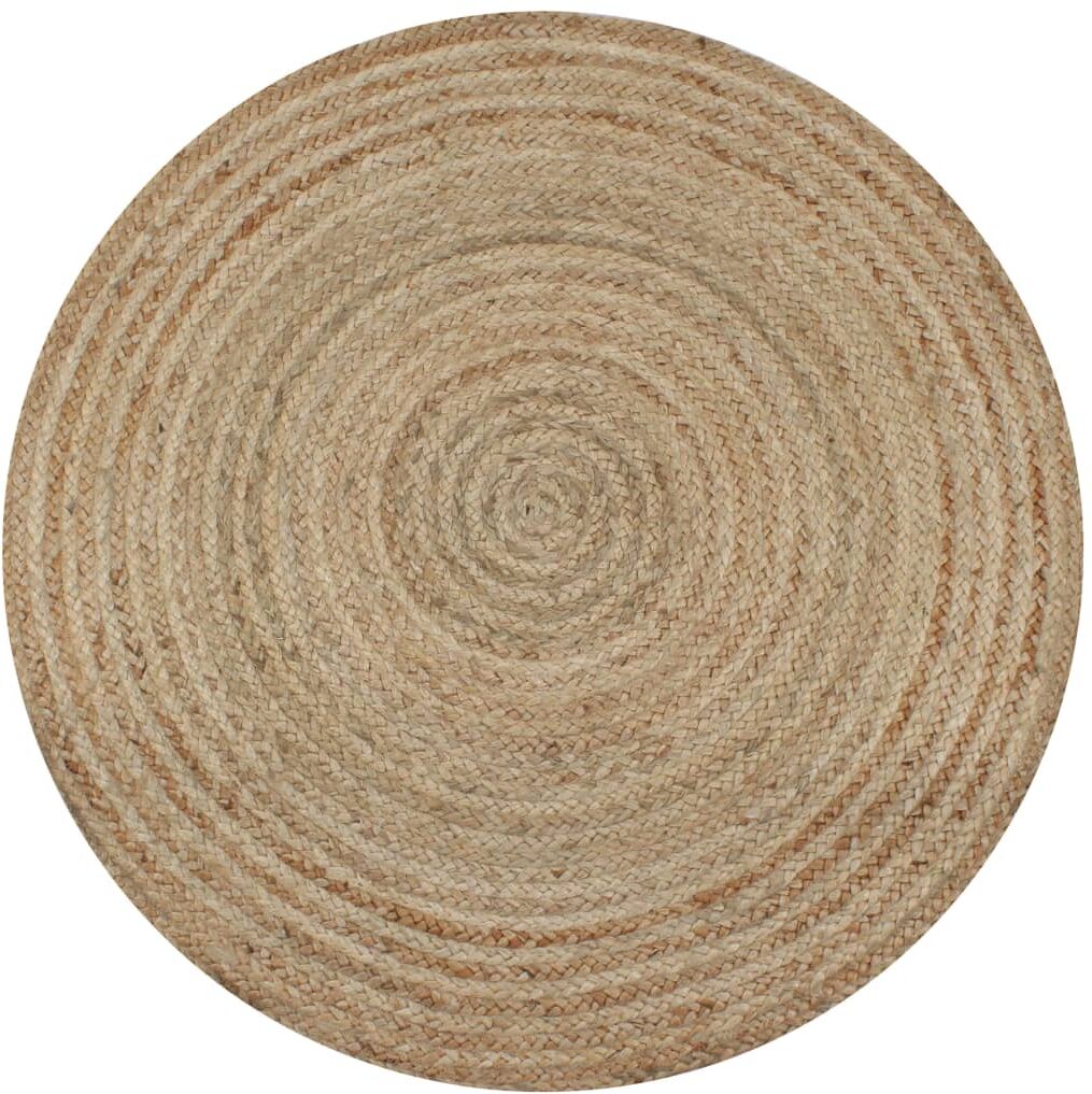 vidaXL Alfombra redonda 120 cm yute trenzado vidaXL Alfombra redonda 120 cm yute trenzado