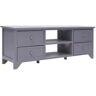 vidaXL Mueble para TV madera de paulownia gris 115x30x40 cm