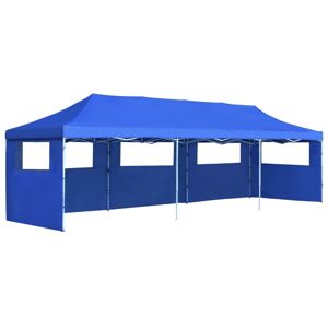 vidaXL Carpa plegable Pop-up con 5 paredes laterales 3x9 m azul