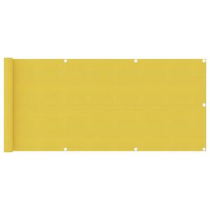 vidaXL Toldo para balcón HDPE amarillo 75x300 cm