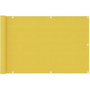 vidaXL Toldo para balcón HDPE amarillo 90x400 cm