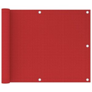 vidaXL Toldo para balcón HDPE rojo 75x300 cm