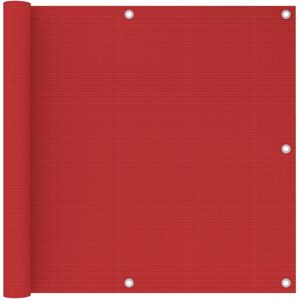 vidaXL Toldo para balcón HDPE rojo 90x300 cm