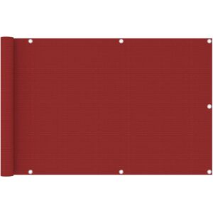 vidaXL Toldo para balcón HDPE rojo 90x400 cm