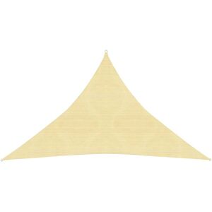 vidaXL Toldo de vela HDPE beige 160 g/m² 3,5x3,5x4,9 m