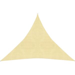 vidaXL Toldo de vela HDPE beige 160 g/m² 4,5x4,5x4,5 m