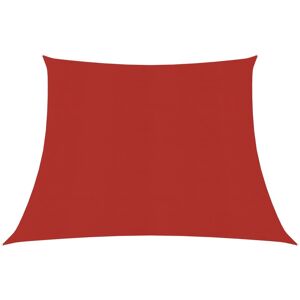 vidaXL Toldo de vela HDPE rojo 160 g/m² 3/4x2 m