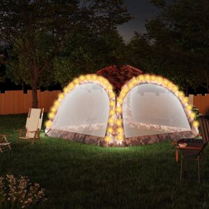 vidaXL Carpa de fiesta con LED y 4 paredes laterales azul 3,6x3,6x2,3m