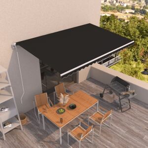 vidaXL Toldo retráctil automático gris antracita 500x350 cm