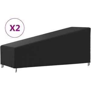 vidaXL Cubiertas para tumbonas 2 uds tela Oxford 420D 195x76x40/80 cm