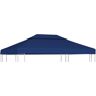 vidaXL Toldo de cenador 2 niveles 310 g/m² 4x3 m azul