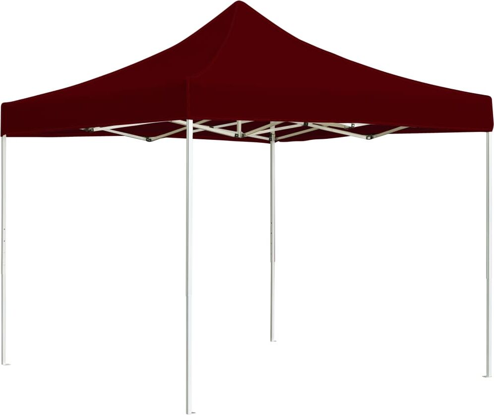 vidaXL Carpa plegable profesional aluminio rojo tinto 3x3 m