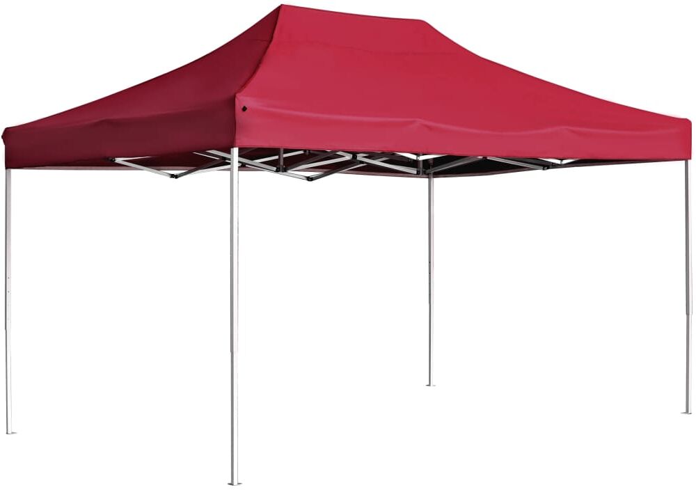 vidaXL Carpa plegable profesional de aluminio rojo vino tinto 4,5x3m