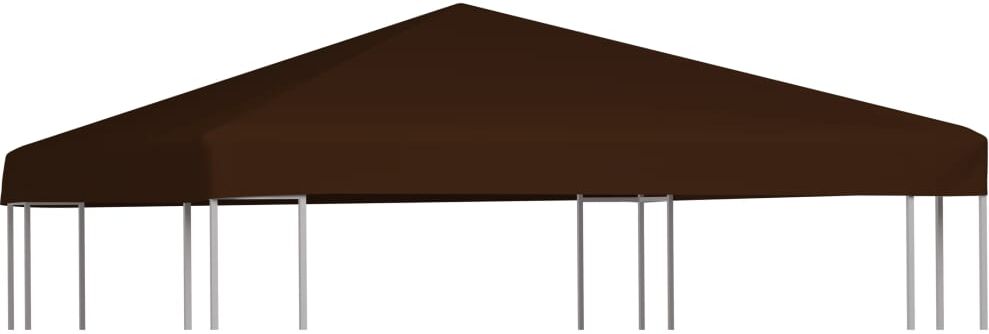 vidaXL Toldo de cenador marrón 310 g/m² 3x3 m