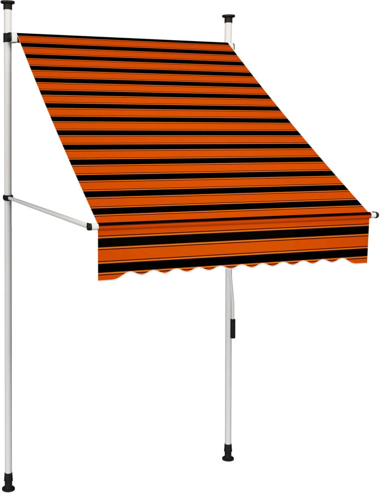 vidaXL Toldo manual retráctil naranja y marrón 100 cm