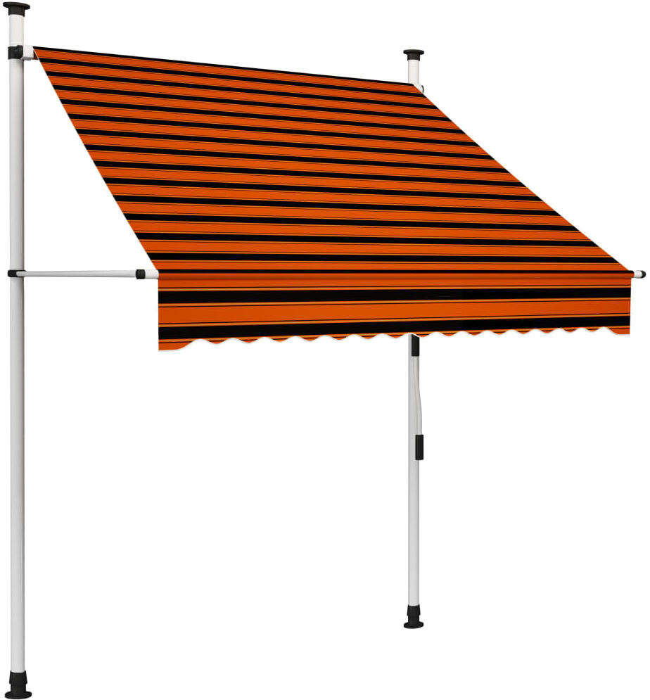 vidaXL Toldo manual retráctil naranja y marrón 150 cm