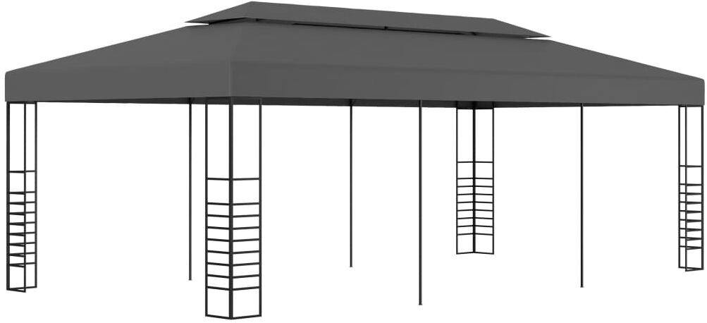 vidaXL Marquesina cenador de jardín antracita 3x6 m