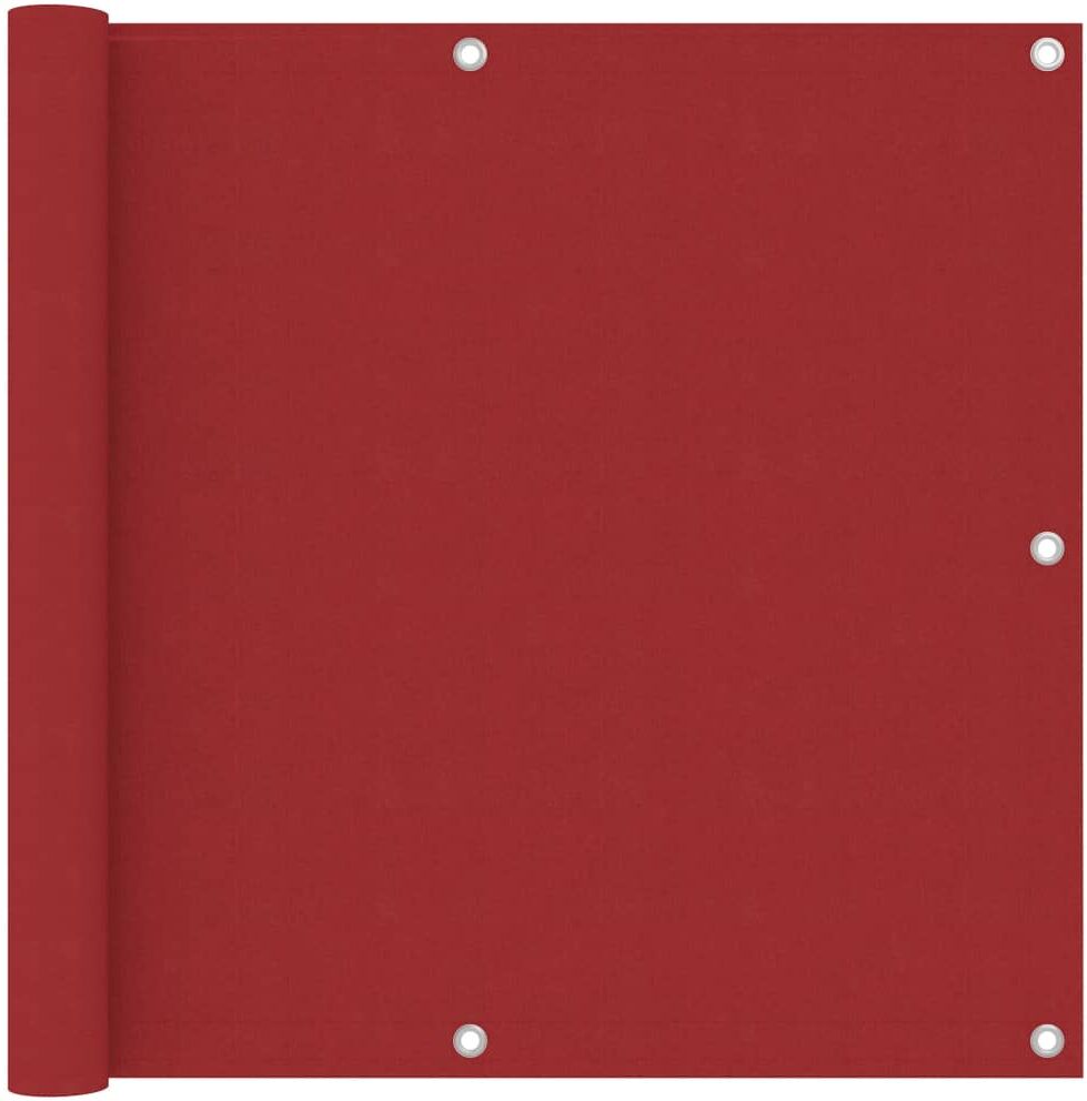 vidaXL Toldo para balcón tela oxford rojo 90x400 cm