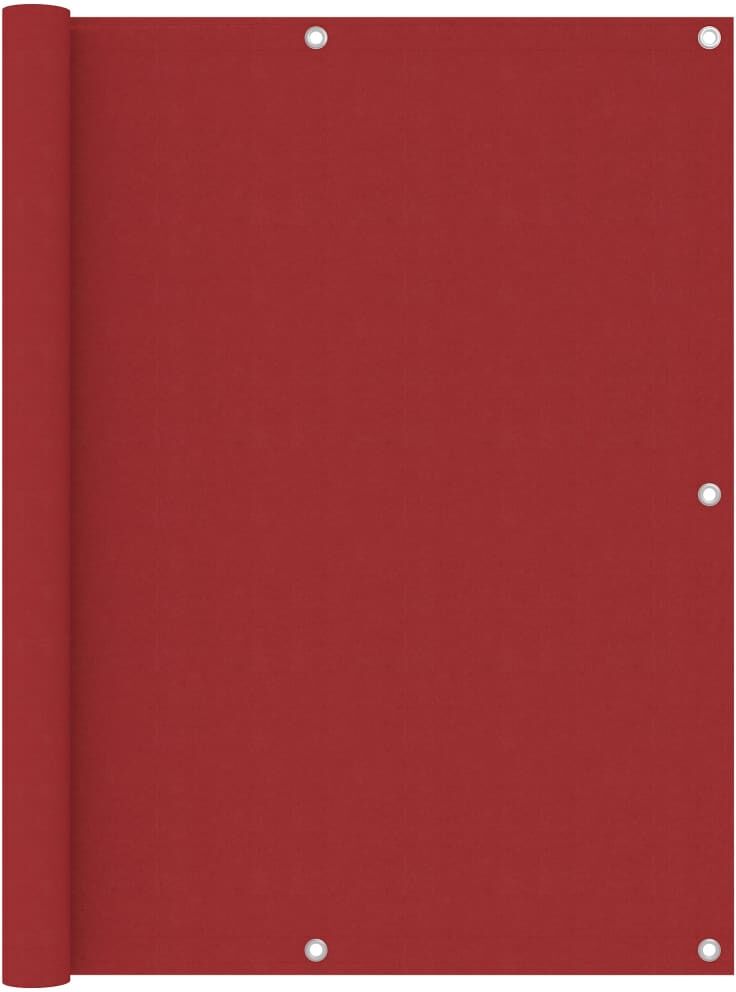 vidaXL Toldo para balcón tela oxford rojo 120x400 cm