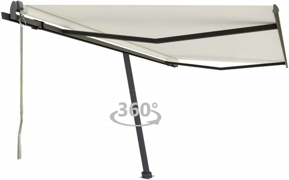 vidaXL Toldo de pie automático crema 400x300 cm