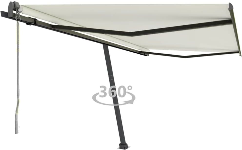 vidaXL Toldo de pie automático crema 400x350 cm