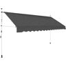 vidaXL Toldo retráctil de operación manual antracita 350 cm