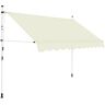 vidaXL Toldo retráctil de operación manual 300 cm crema