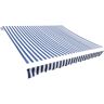 vidaXL Toldo de lona azul y blanco 500x300 cm