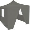 vidaXL Carpa pleglable Pop-Up con 4 paredes antracita 3x3 m