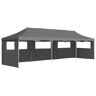 vidaXL Carpa de fiestas pop-up plegable con 5 paredes antracita 3x9 m