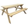 vidaXL Mesa de picnic de madera de pino 150x135x71,5 cm