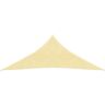 vidaXL Toldo de vela triangular HDPE 3,6x3,6x3,6 m beige