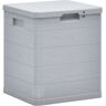 vidaXL Caja de almacenamiento de jardín 90 L gris claro