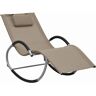 vidaXL Tumbona con almohada textileno taupe