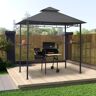 vidaXL Cenador de BBQ acero antracita 240x150x255 cm