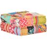 vidaXL Puf patchwork de tela 60x70x36 cm