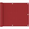 vidaXL Toldo para balcón de tela oxford rojo 75x600 cm