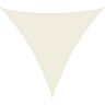 vidaXL Toldo de vela triangular tela Oxford color crema 4x4x4 m